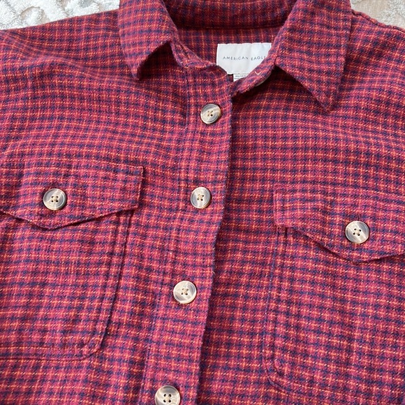 American Eagle Cropped Flannel - Picture 3 of 6